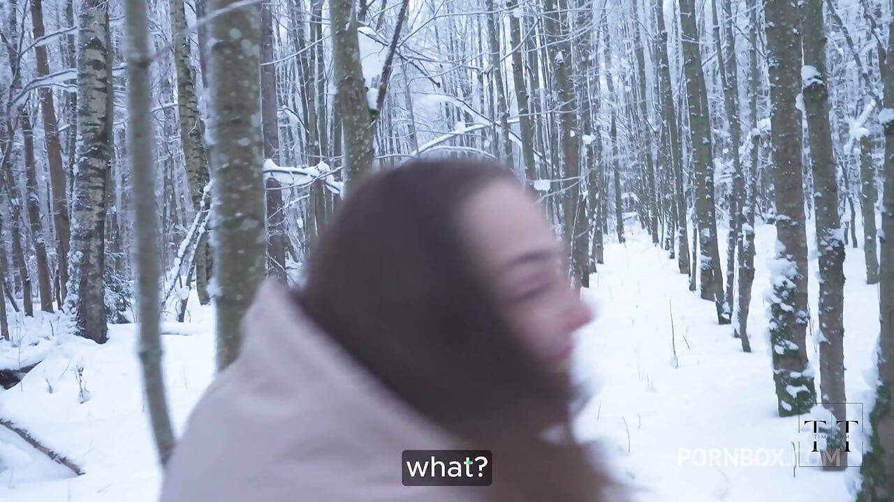 During a Lovely Walk in the Winter Forest, My Pussy Was Filled to the Limit 4K HD Tim Team