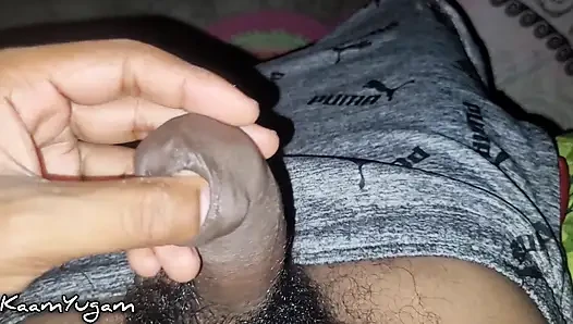 Desi lonely boy masterbating alone at hotel room