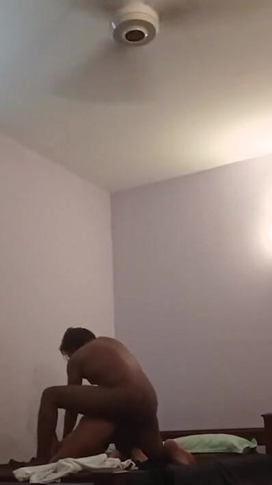 Young Sri Lankan intern trying hard sex during the lunch break with her boss. | Clip 1