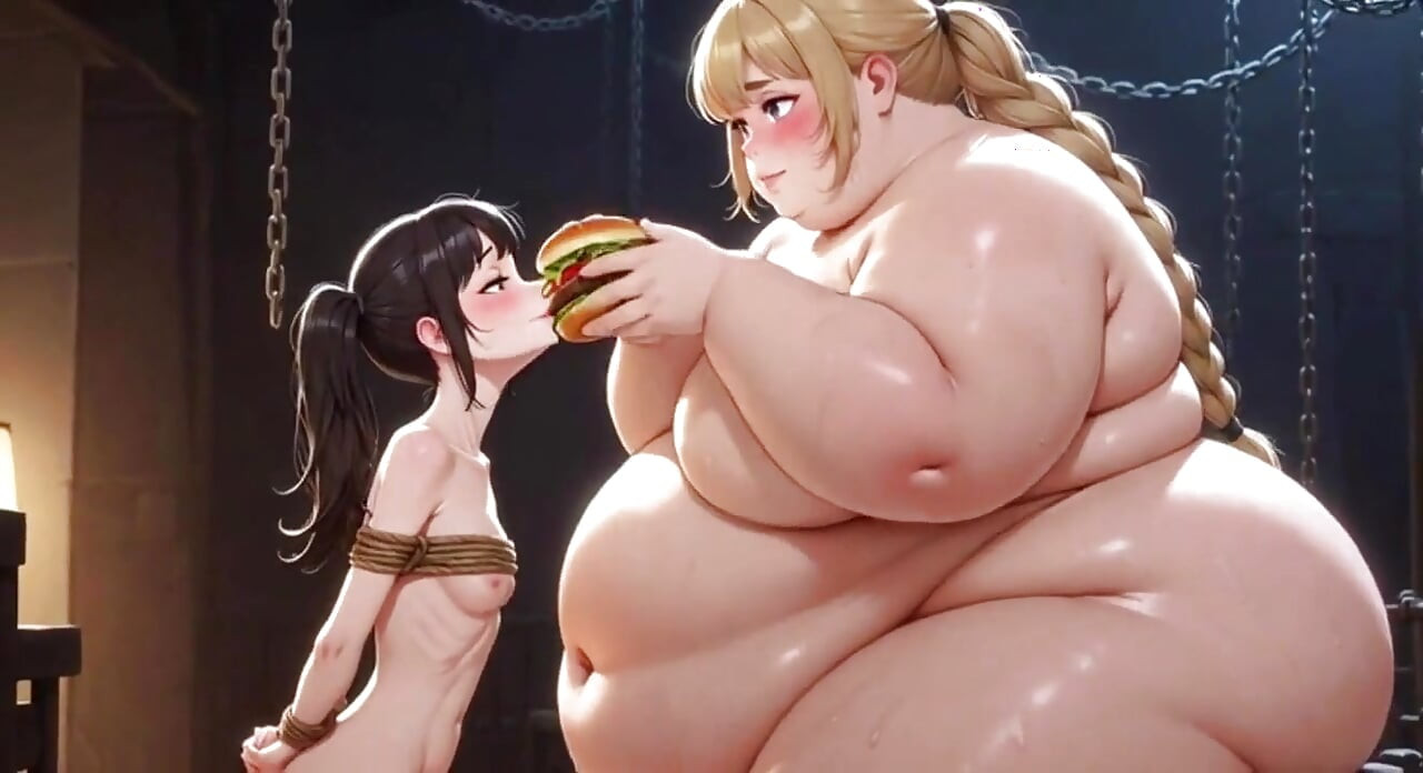 SSBBW Feederism: Ydmyger og feder sin tynde slave