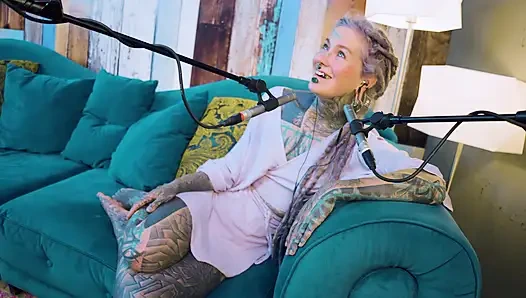 I talk about A - authentic - ASMR - Podcast - Talking - tattoo girl model goth punk dreadlocks
