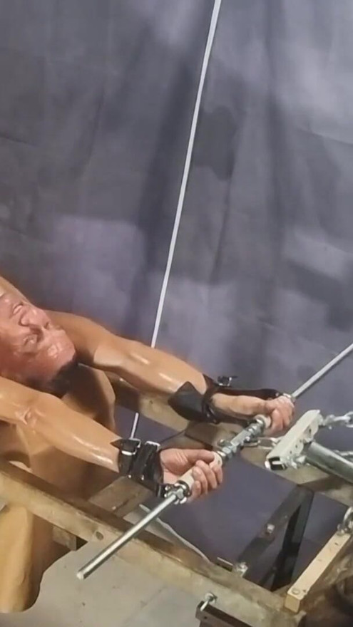 Lady Liana’s CBT and Fetish Play with Martin on the Rack | Clip 2