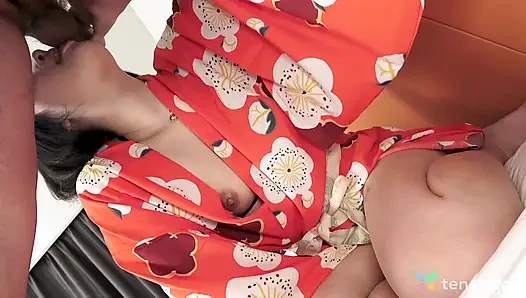 Hana Kawamura Is in a Threesome Today Sucking and Fucking Two Men
