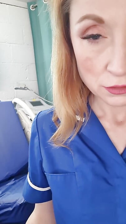 Naughty Nurse Catches You Peeking and Invites You to Fuck Her