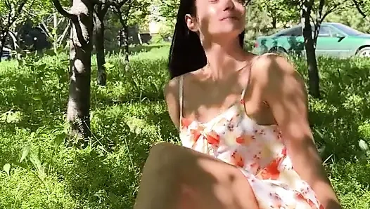 Outdoor Barefoot Tease