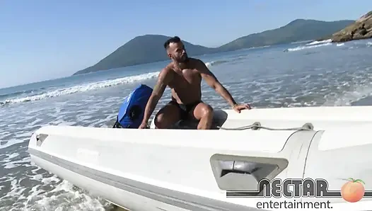 Blonde on the Beach: See This Mackerel Taking Cock in the Ass and Milk in the Face