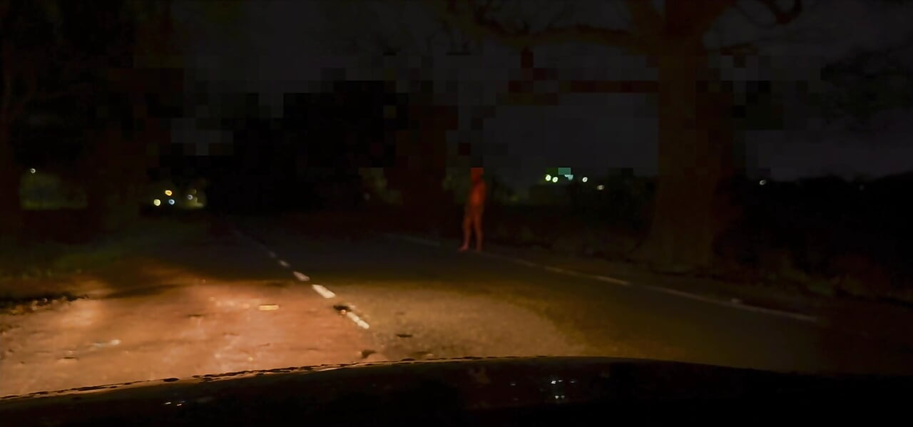 Compilation of me naked and wanking from various places this week, when the car passed my legs and bum in air was caught