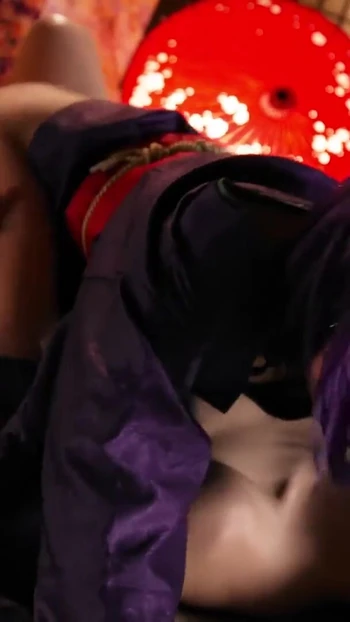 Stunning moment from "Cospuri Aika Suzumiya in Shuten Douji Cosplay"