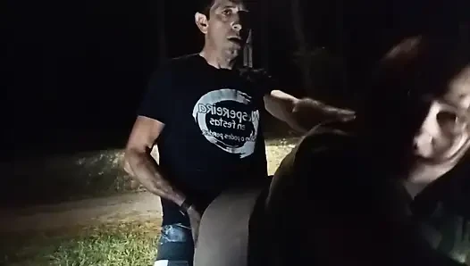Outdoor sex with a mature