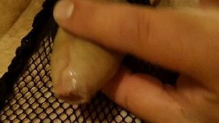 Small uncut dick precum and cum. Very wet and horny