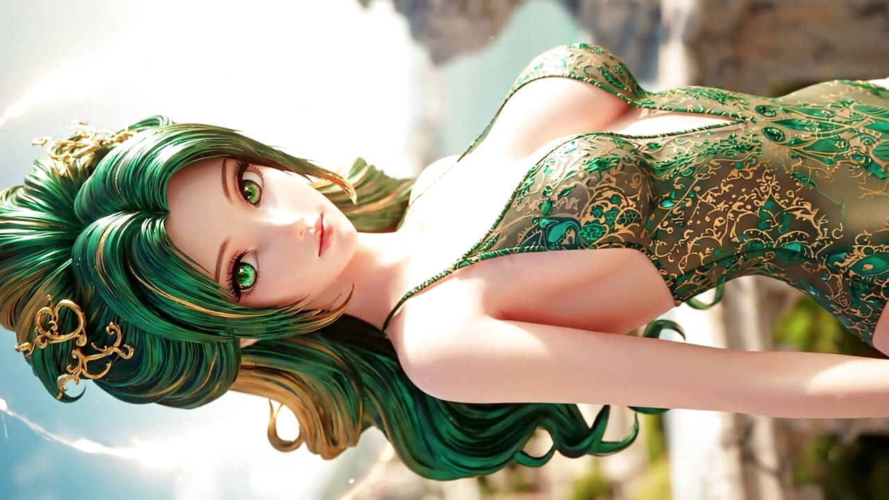 The Joy of Beautiful Girls Presenting Sheer Fashion: Radiant Jewels 3D Anime AI-Generated
