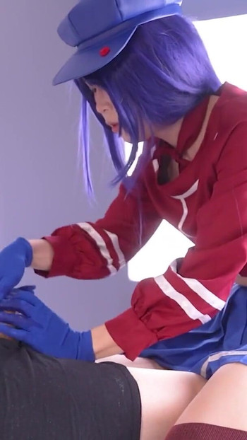 Nezaboravan trenutak iz "MiSide Cappie cosplay jebanje, pušenje kaubojski seks hentai japanski shemale cosplay 6"