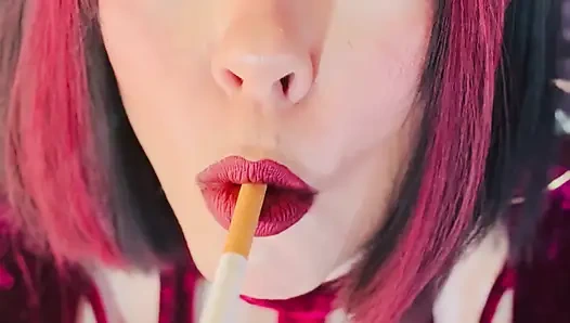 Velvet & Cigarettes! Tina Snua Chain Smoking 2 Cork 100 Cigarettes - Drifting OMI OME Snap Inhales Smoker