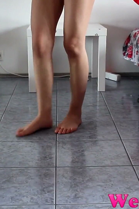 Wetting Her Jeans Really Well (shot From Another Angle)