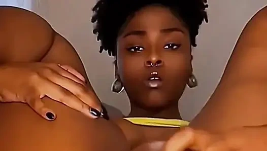 Schwarze ebenholz-muschi feuchte dildo ficken stöhnen