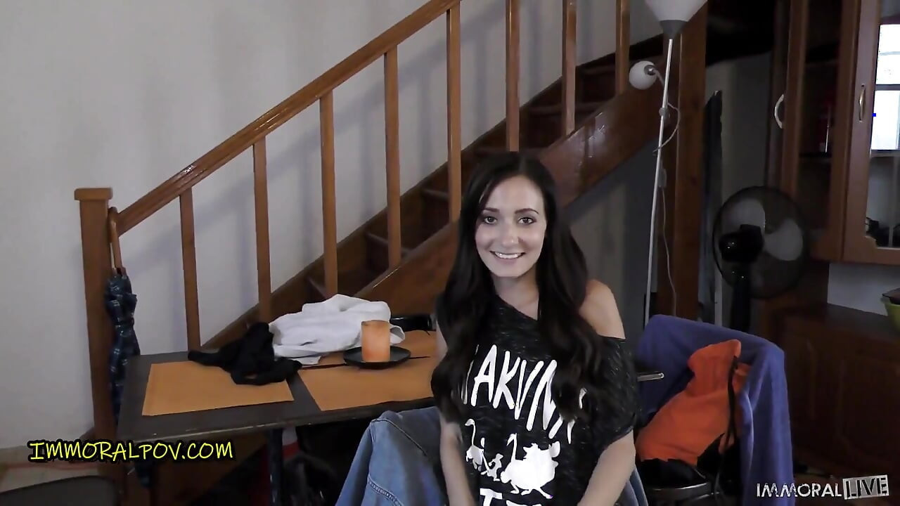 Bashful but horny Heather cannot get enough dinosaur cock in her first ever scene