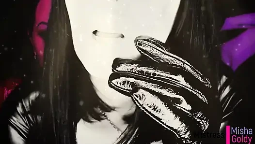 Mesmerizing triple lipstease  with JOI