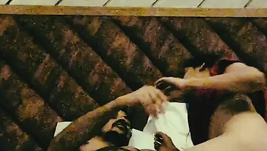 Cheating wife enjoying in hotel room with boyfriend