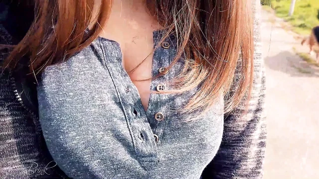 Bouncing Boobs in Shirt While Walking 2