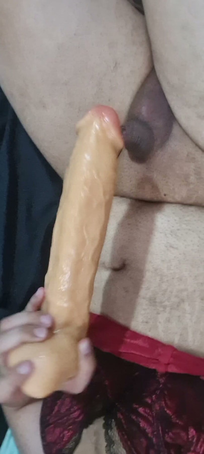 A comparison of my clit vs my dildo, I love it