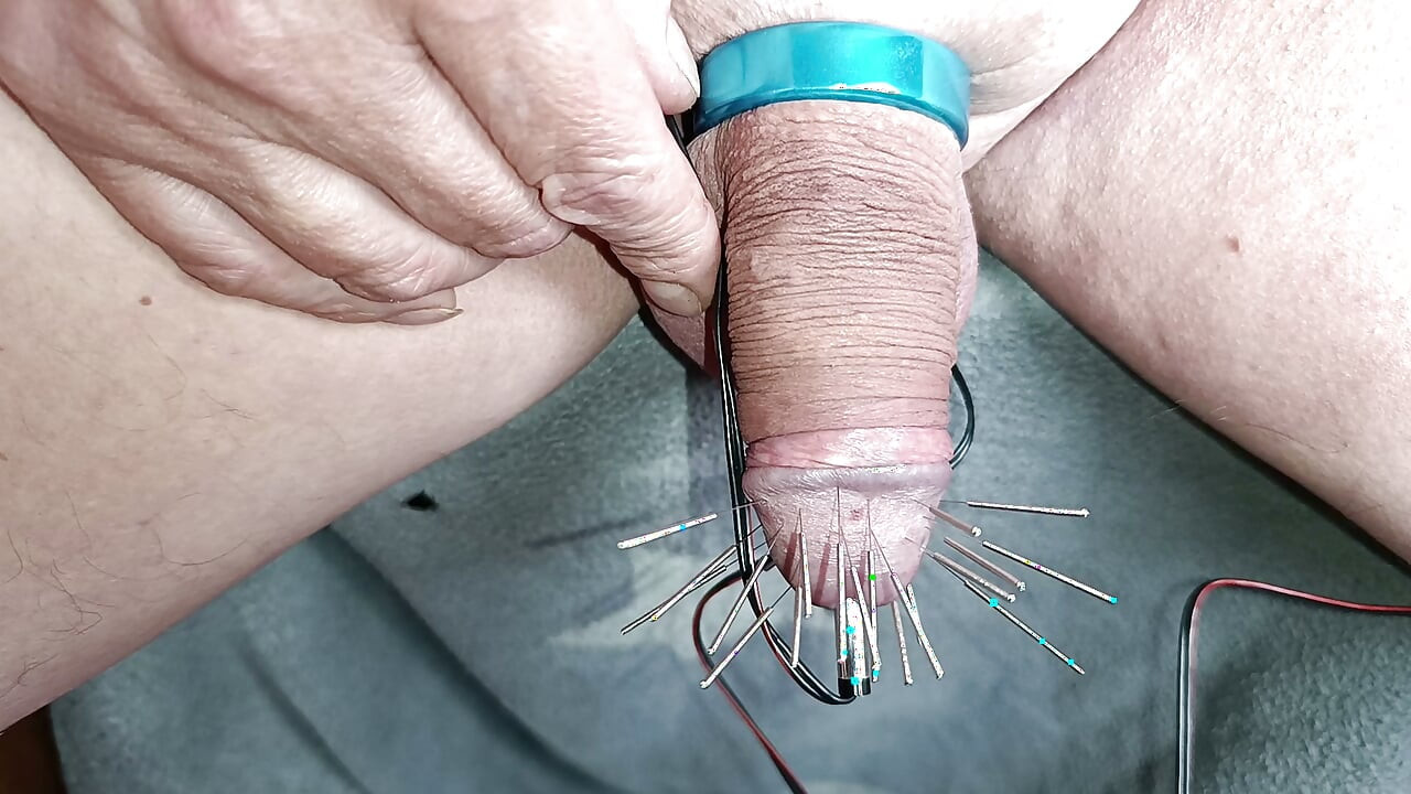 CBT, BDSM, Electro Sex, Needles, Man Alone, Probing, Fetish, Acorn, Cock, Part 2