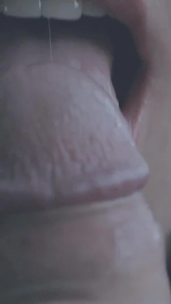 Emotional moment from "Sensual close-up blowjob from amateur girlfriend"