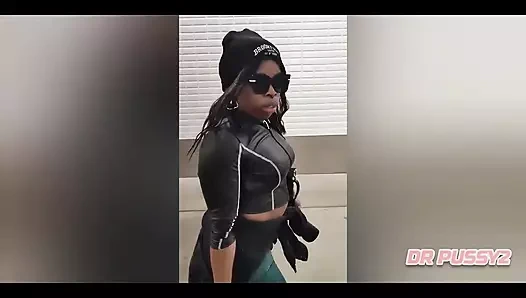 Ebony Luxury Serves Customer in the Motel's Bathroom