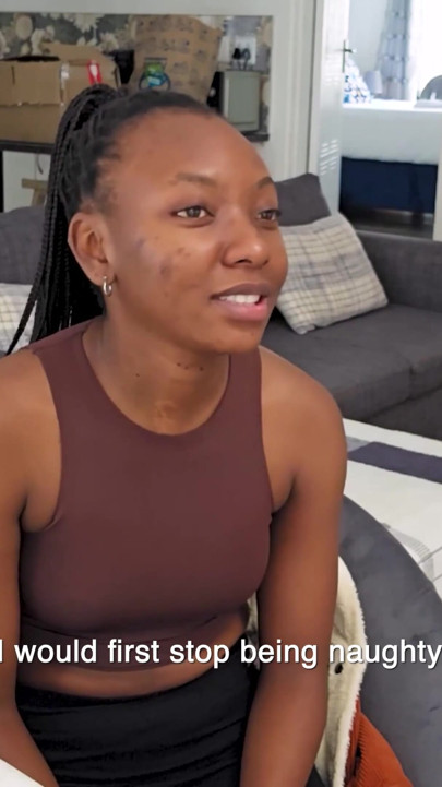 This EBONY TEEN said modeling was her dream... she bent over & worked her ASS off  on my couch | Clip 1