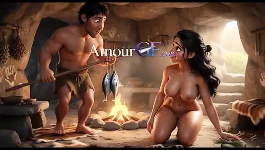 AI stone age 3D ehefrau nackt, knackarsch für ehemann zu hause entbohlt
