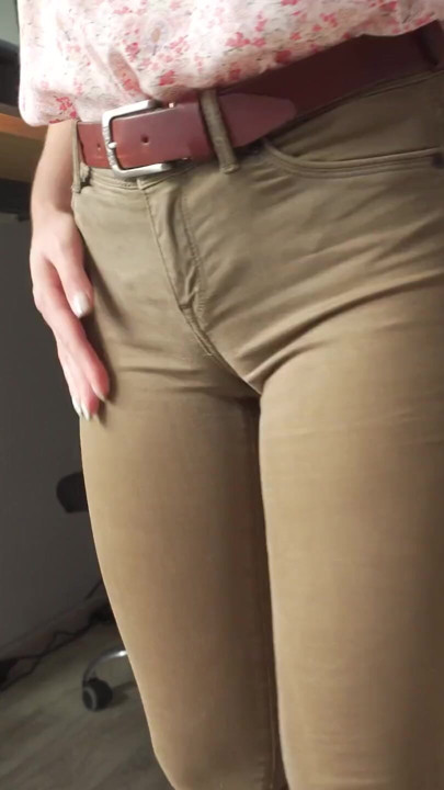 Naughty Colleague Showing Off Wedgie Pussy | Clip 1