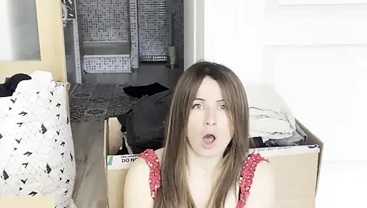 Solo Fun in Moving Boxes