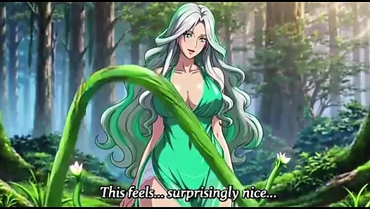 Чувственная Лесная Фантазия Лозы сжимают ее большие сиськи и бедра