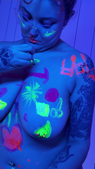 4K Striptease Twerk Avatar Light Effect Rgb Body Painting