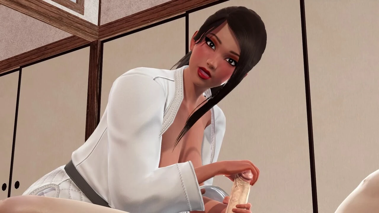 Hot Trainer Jamila In Tatami Room 3D Hentai - Dick Glans Caresses, Titjob Teasing for Big Dick, Deepthroat Mouth Fuck Cumshot