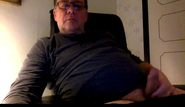Grandpa playing on cam