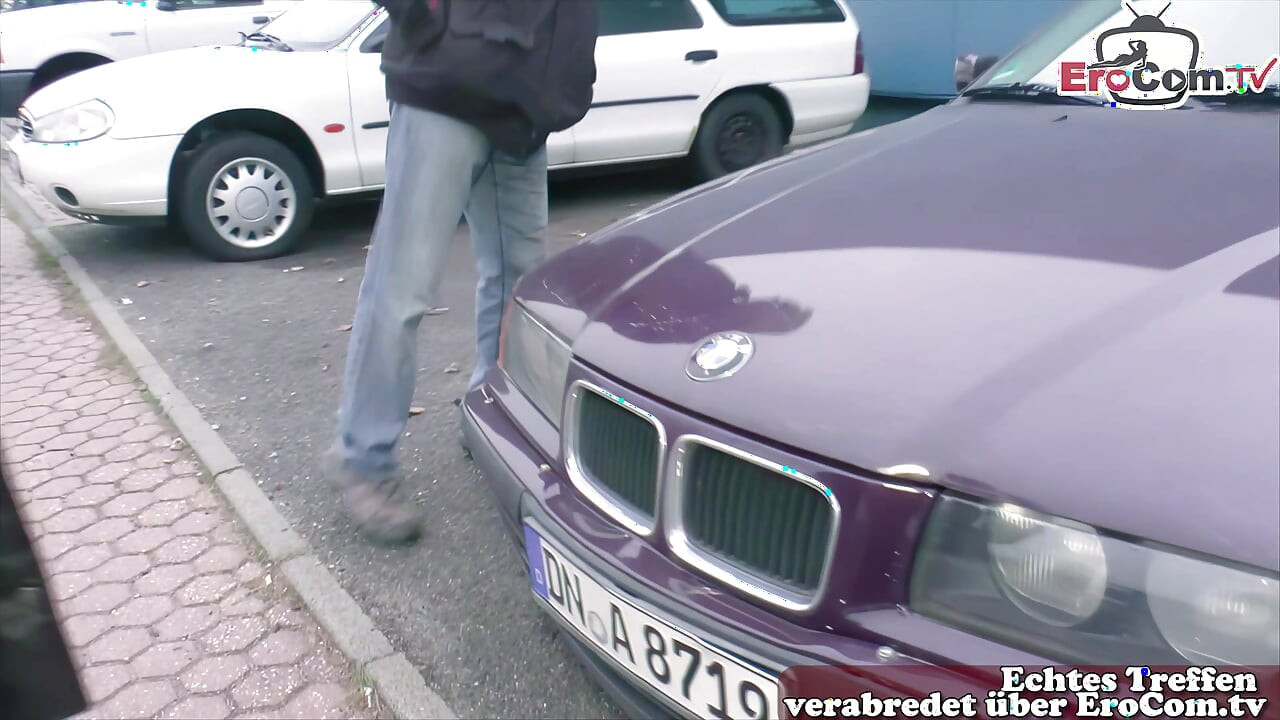 German granny persuaded to have sex on the street