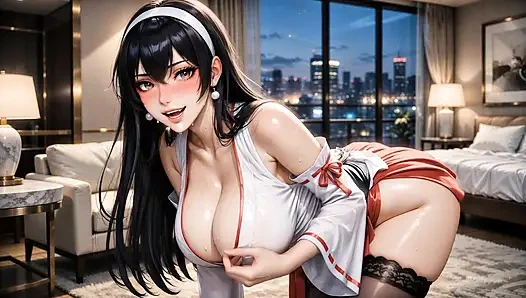 3D Chizuru Kagura Creamy Milk Leak - Busty Solo fuck