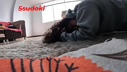 My stepsister bought a new dildo but wanted to try my penis so she had the fantasy of double penetration