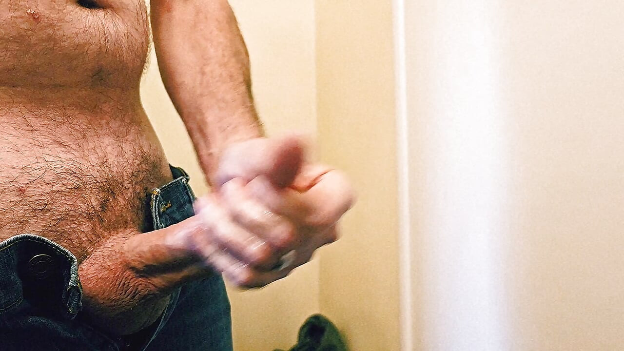 Daddy Strokes His Cock To A Big Cumshot Load