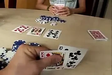 She plays poker and loses money and ass