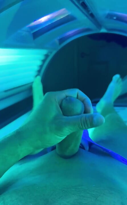 Tanning and jerking off