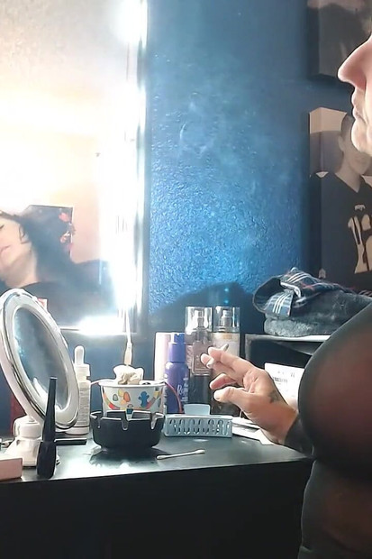 Dangling Long Virginia Slims 120 Cigarette