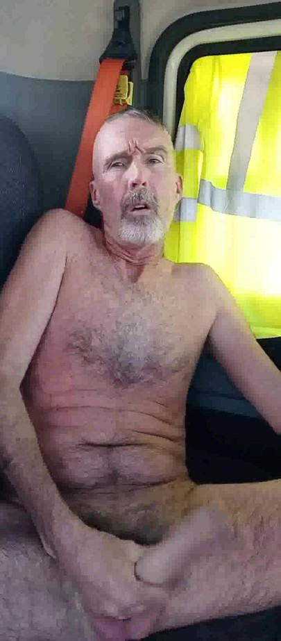 Captivating moment from "risky naked cum in truck side of road"
