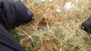 Southtyrol masturbating in the snow and cumming