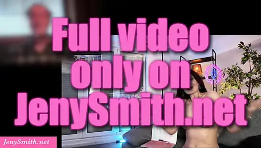 Hot MILF Jeny Smith hired a tutor to practice her English, but she ended up masturbating in front of him on webcam!