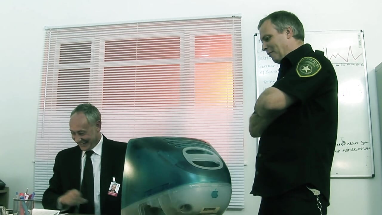 Big titted brunette gets fucked by two police officers