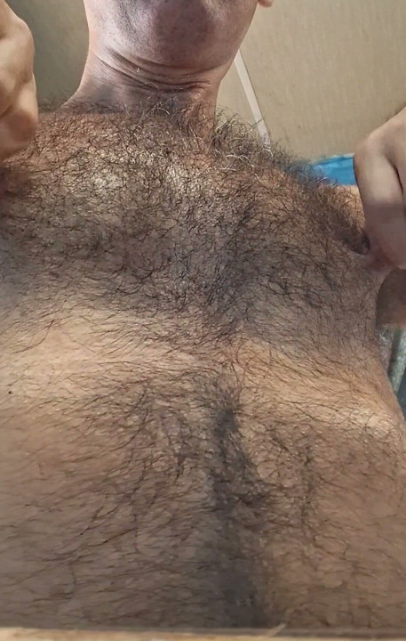 I love playing with my hairy nipples