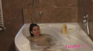 Beautiful Zuzinka in hot bathtub