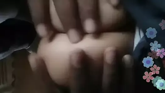 indian guy grabbing his wife's big tits live