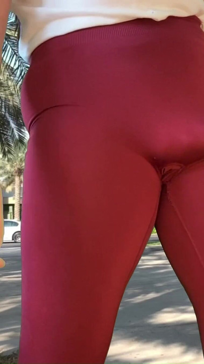 Iconic moment from "Shemale public erection dick flash caught"
